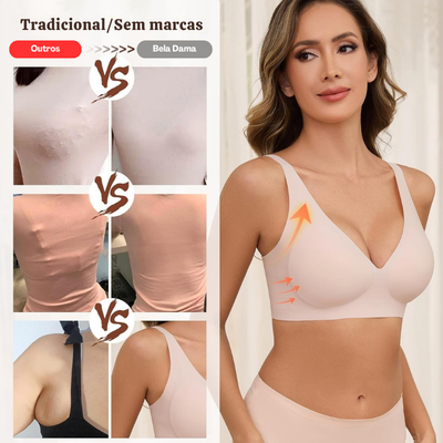 Sutiã Sem Aro Efeito Push-Up Natural Beladama