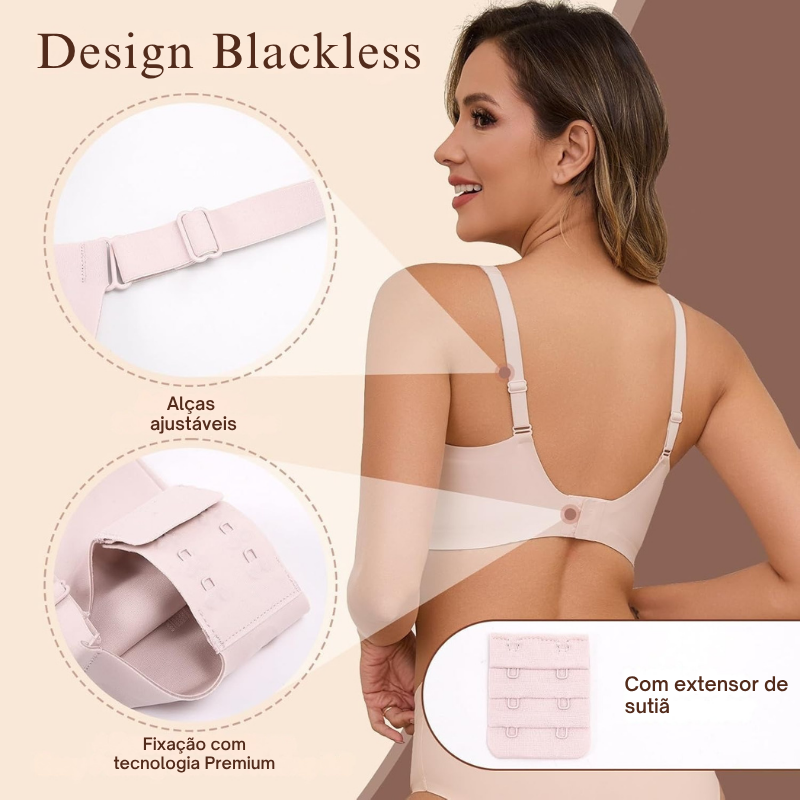 Sutiã Sem Aro Efeito Push-Up Natural Beladama