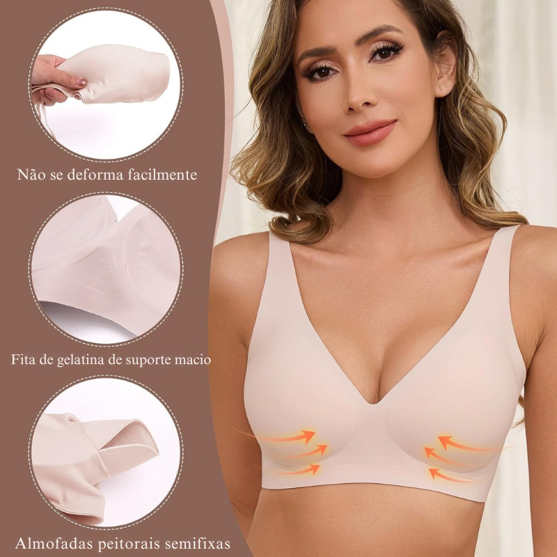 Sutiã Sem Aro Efeito Push-Up Natural Beladama