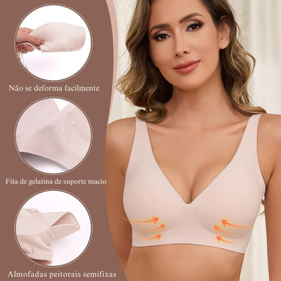 Sutiã Sem Aro Efeito Push-Up Natural Beladama