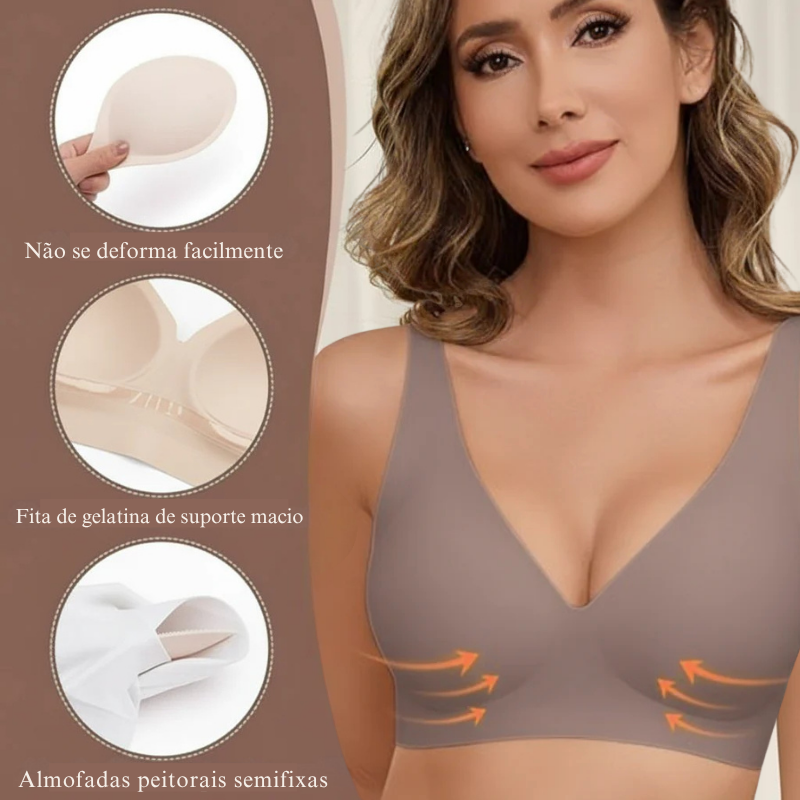 Sutiã Sem Aro Efeito Push-Up Natural Beladama