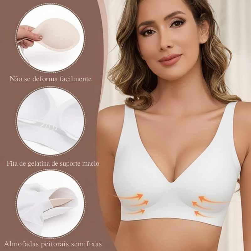 Sutiã Sem Aro Efeito Push-Up Natural Beladama