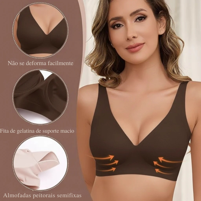 Sutiã Sem Aro Efeito Push-Up Natural Beladama
