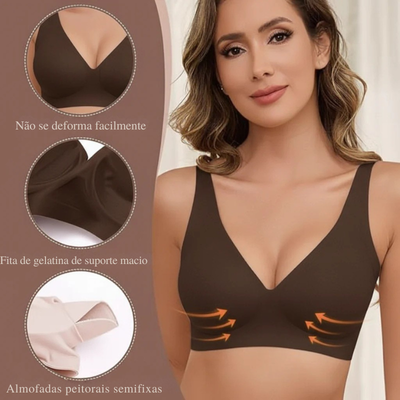 Sutiã Sem Aro Efeito Push-Up Natural Beladama