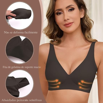 Sutiã Sem Aro Efeito Push-Up Natural Beladama