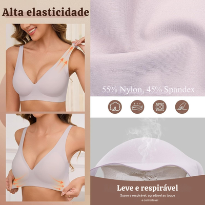 Sutiã Sem Aro Efeito Push-Up Natural Beladama