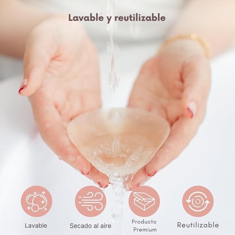 Cubiertas de Pezones Reutilizables - Comodidad y Estilo Resistente al Agua - Regalo Gratis