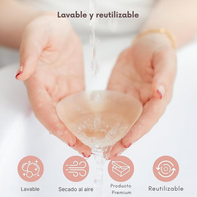 Cubiertas de Pezones Reutilizables - Comodidad y Estilo Resistente al Agua - Regalo Gratis