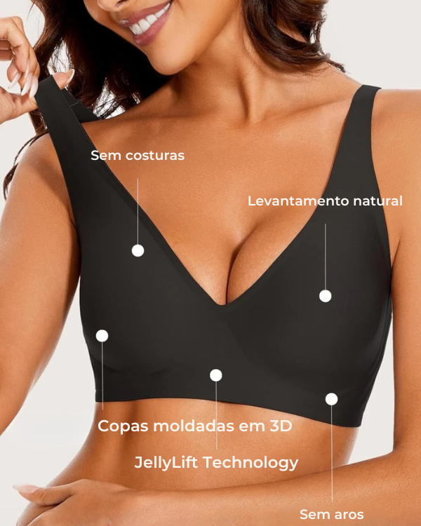 Sutiã Sem Aro Efeito Push-Up Natural Beladama